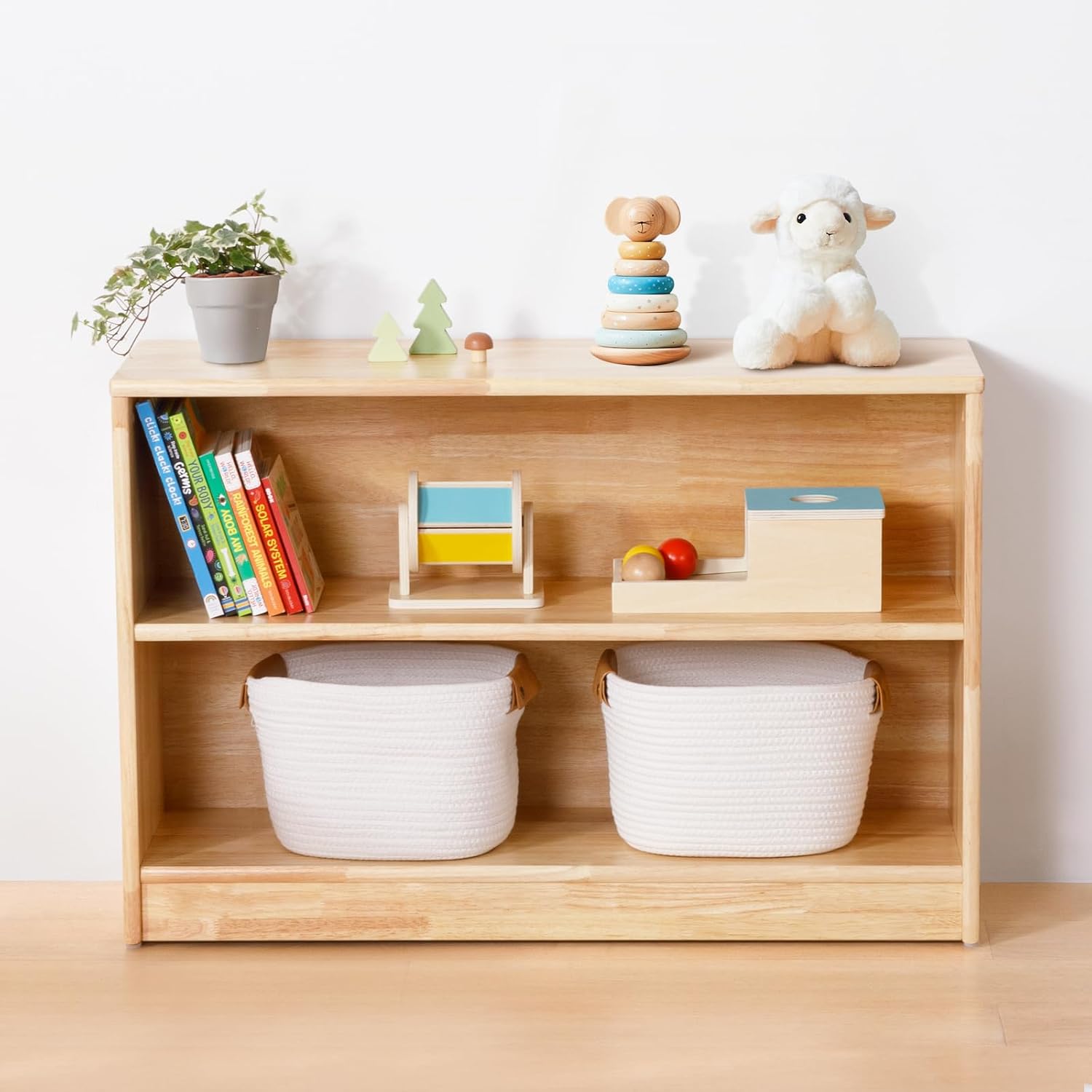 Montessori Shelf Toy - Estante Montessori de 2 Niveles para