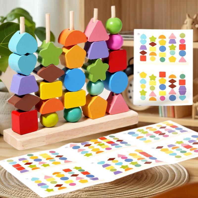 Montessori Shelf Toy - Juguetes Montessori de Aprendizaje Temprano; Bloques