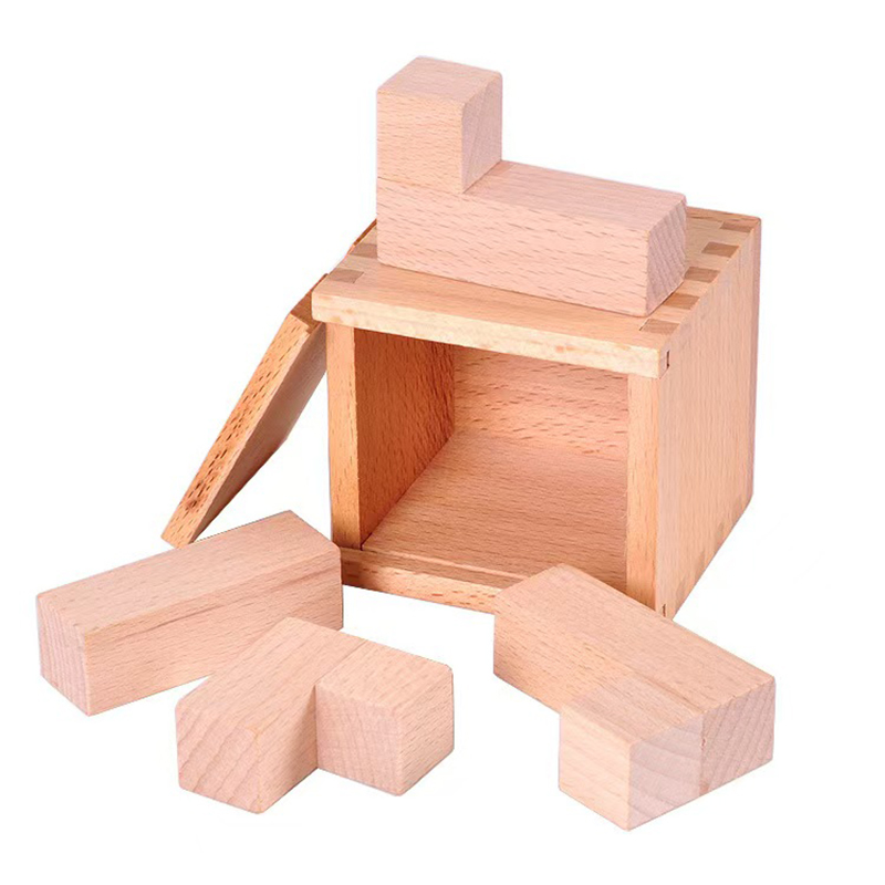 Brain Teaser Cube - Caja de rompecabezas de madera Magic