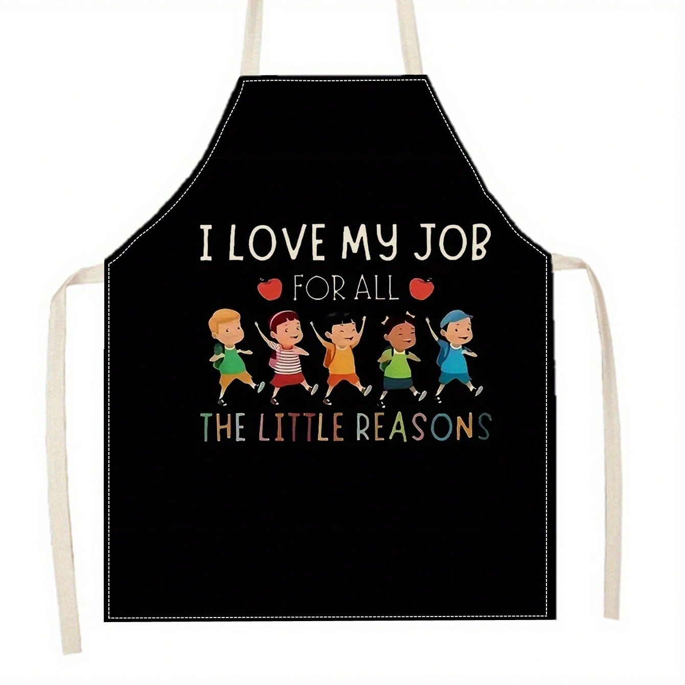 Kids Education Jobs - Delantal de Maestra con Estampado Infantil