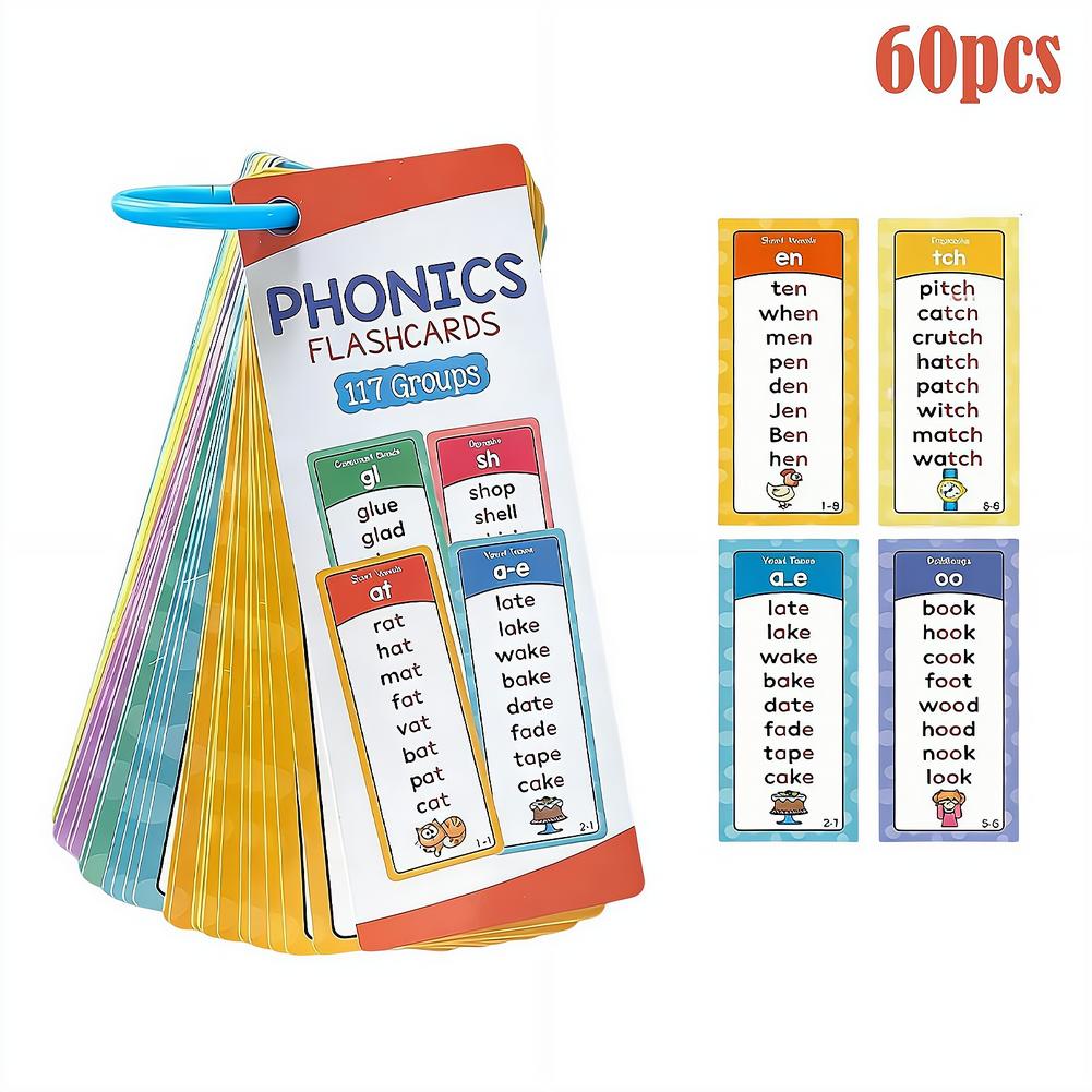 Kids Education Group - Juego de Tarjetas de Fonética, 60