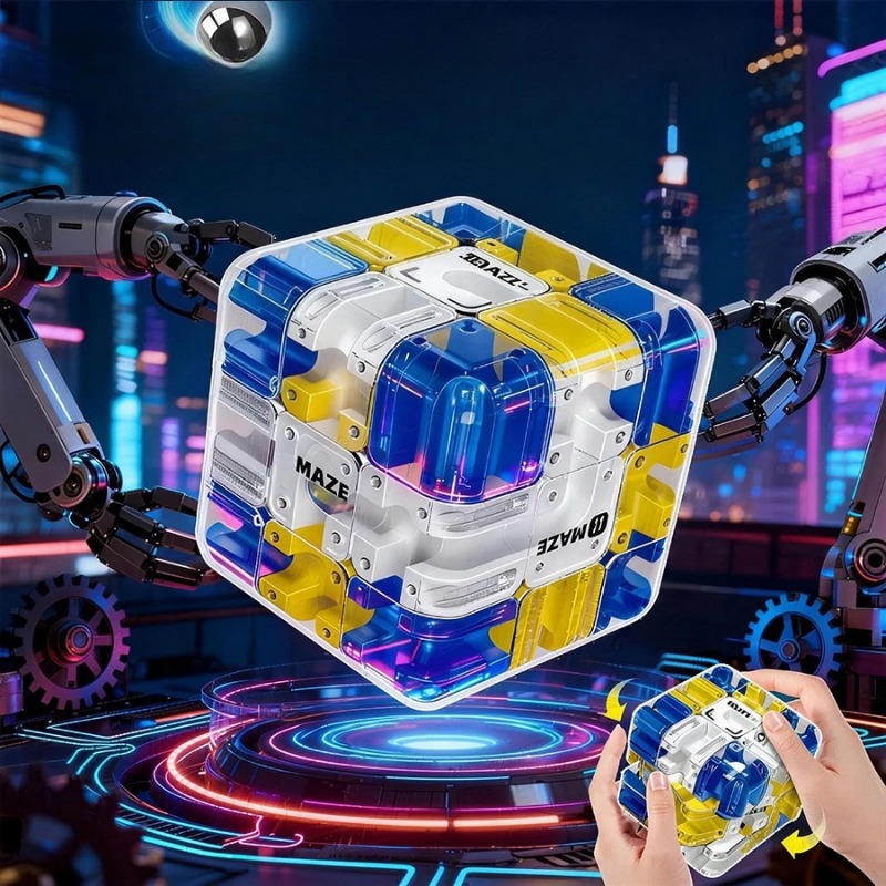Brain Teaser Cube - 1-10 Unidades Cubo Laberinto 3D, Rompecabezas,
