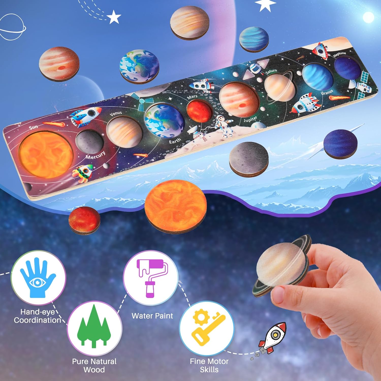 Rompecabezas de madera para ni - Montessori Shelf Toy reseña y precio