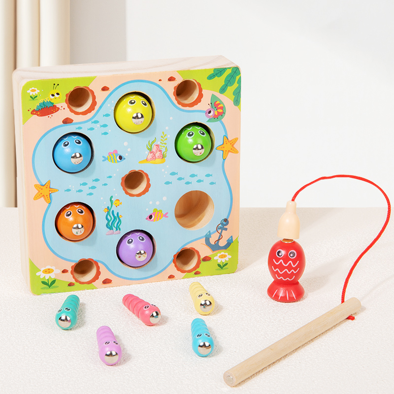 Juego de pesca de madera para  - Montessori Shelf Toy reseña y precio