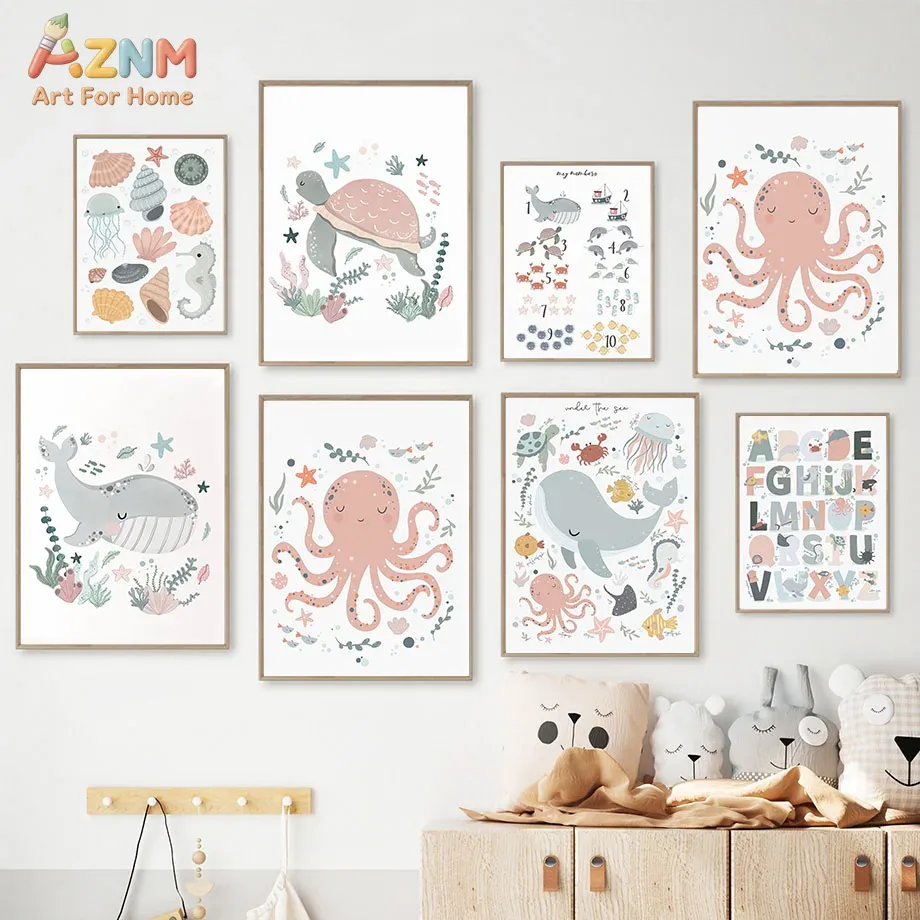 AZNM - Lienzo decorativo de pa - Kids Education Nursery reseña y precio