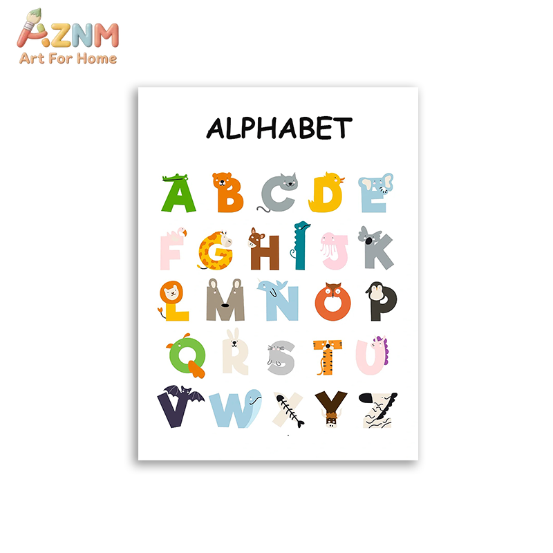 AZNM - Lienzo educativo con nú - Kids Education Nursery reseña y precio