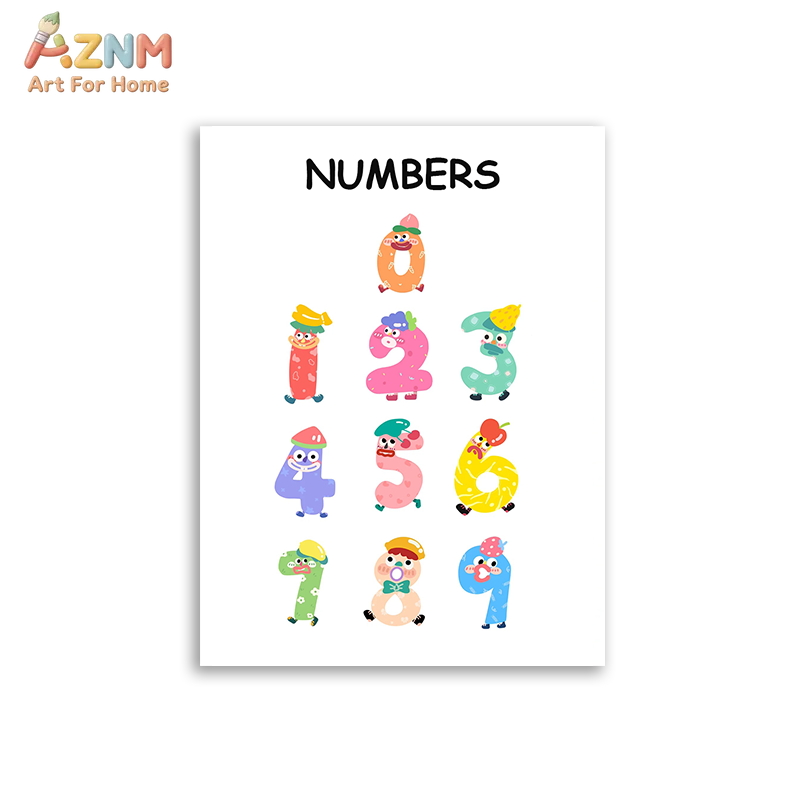 AZNM - Lienzo educativo con nú - Kids Education Nursery reseña y precio