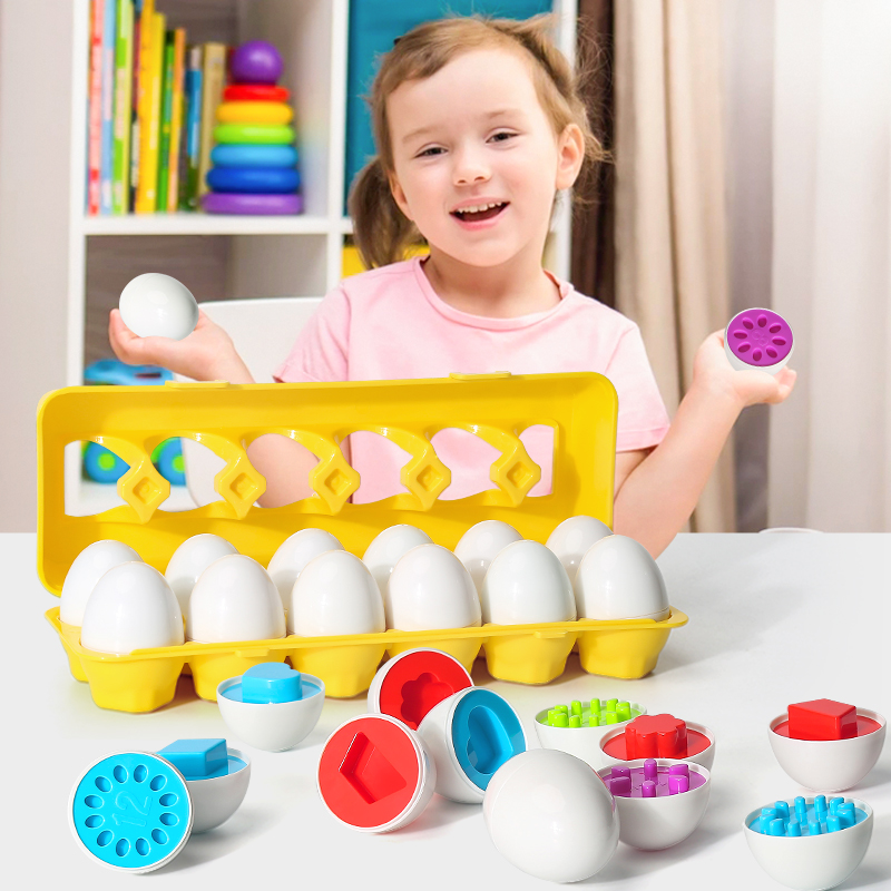 Tornillos de huevos rompecabez - Montessori Shelf Toy reseña y precio