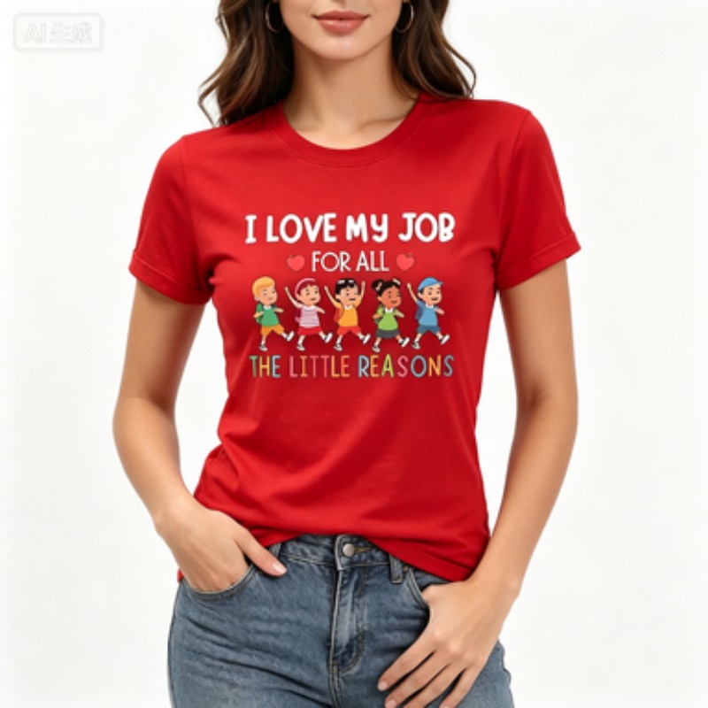 Camiseta de manga corta para m - Kids Education Jobs reseña y precio